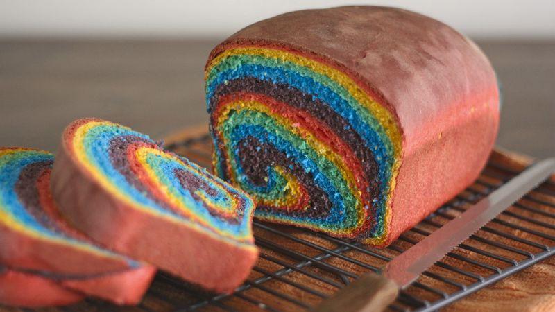 Gummy Bear Infused Rainbow Bread